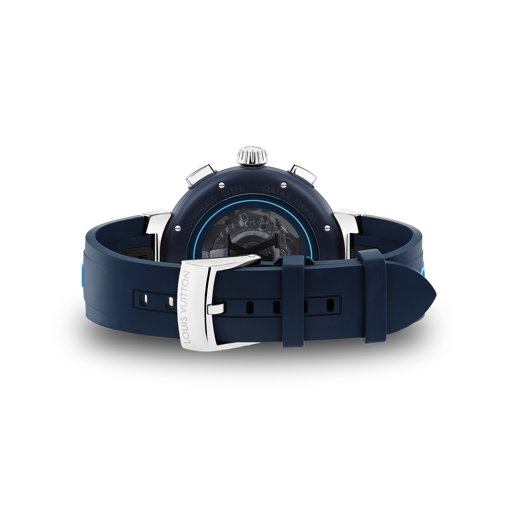 Todos los relojes } Reloj Tambour Street Diver Chronograph, automático, 46 mm, en acero | Louis Vuitton ® (Ampliar producto)